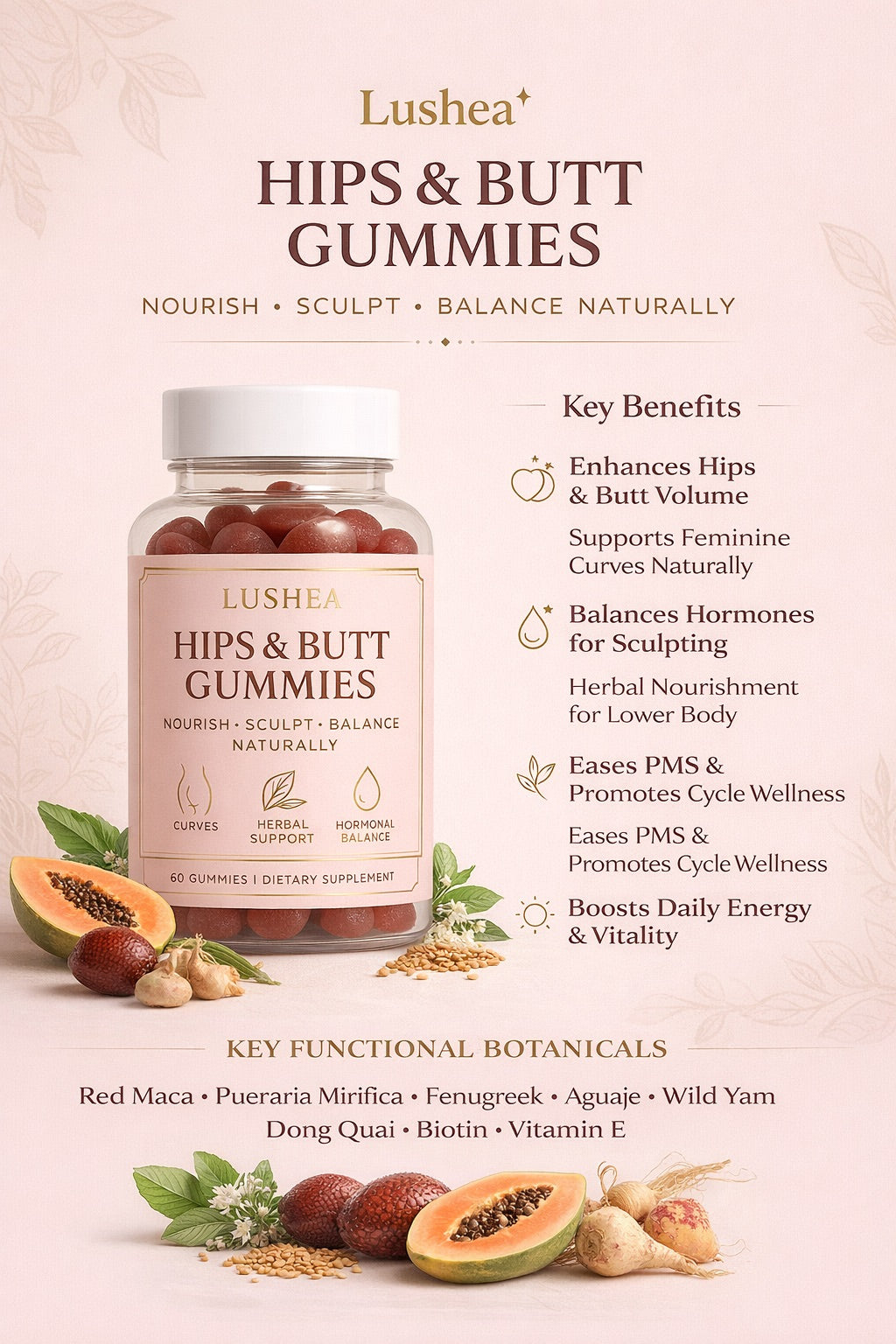 Lushea Curve Gummies Strawberry Lemonade