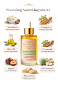 Nawen 3-in-1 curve enhancement body oil with nourishing natural ingredients and benefits for skin care.